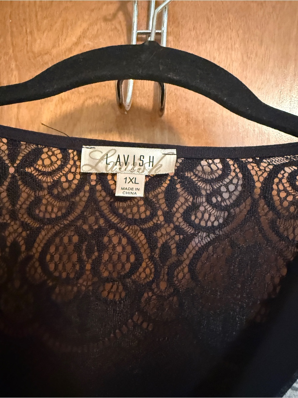 Lavish Black Lace-Back Top